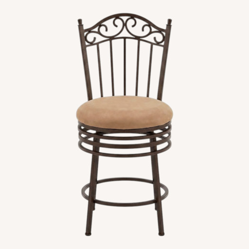 Used Dark Brown Suede Stools for sale on AptDeco