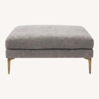 West Elm Grey Ottoman