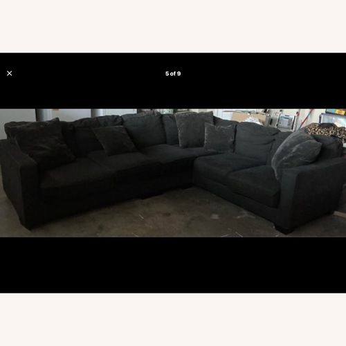 Used Black Fabric 3+ Piece Sectional for sale on AptDeco