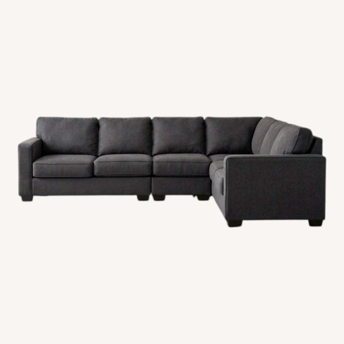 Used Black Fabric 3+ Piece Sectional for sale on AptDeco