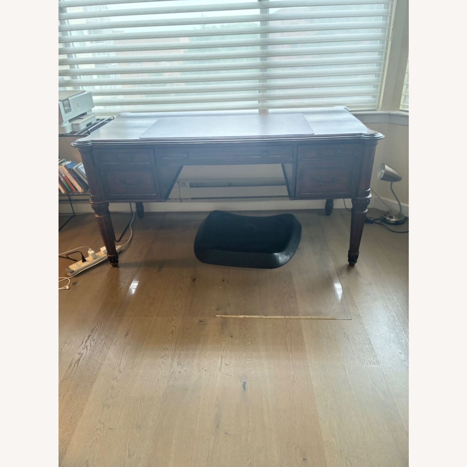 Ethan Allen Marco Dark Brown Wood Desk - image-2