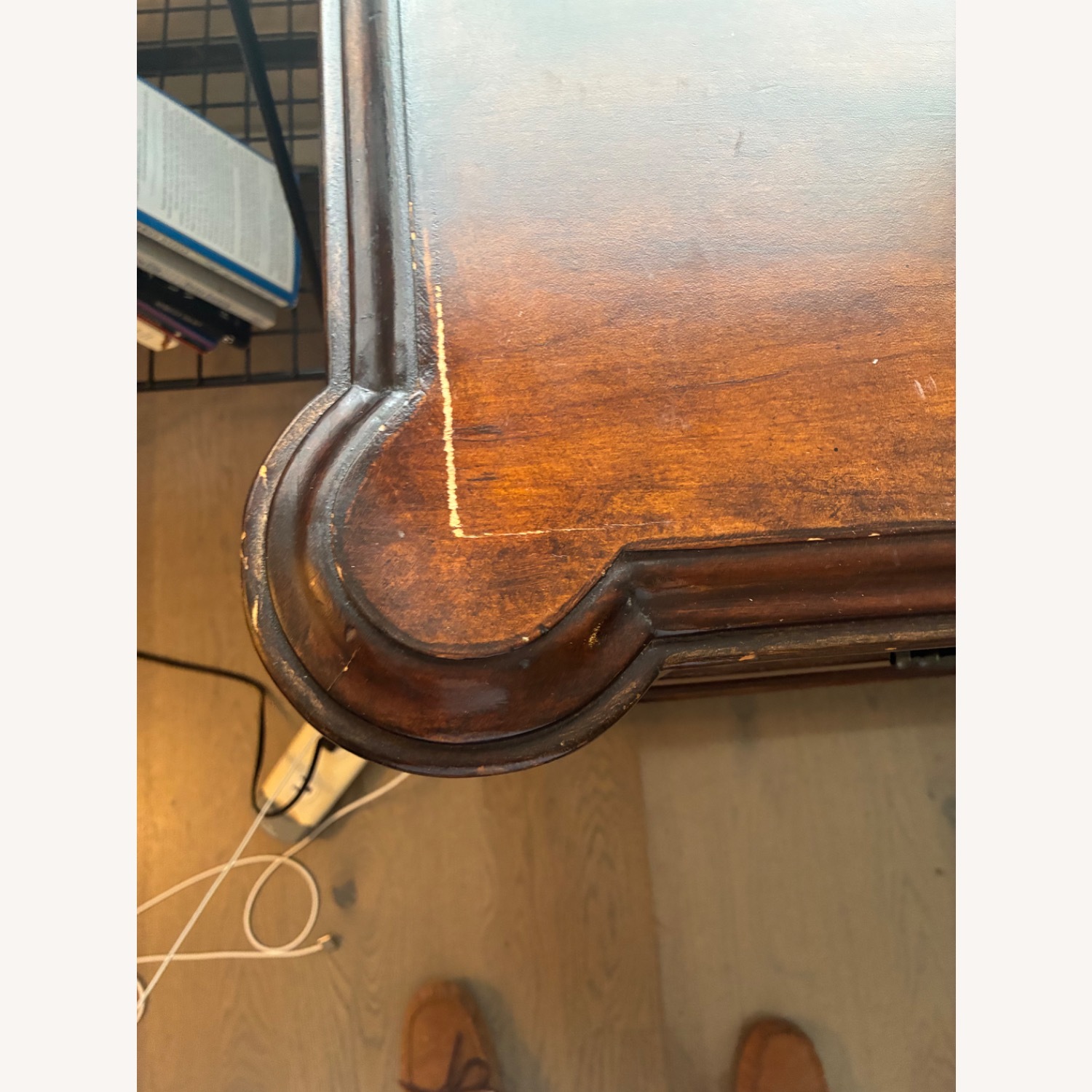 Ethan Allen Marco Dark Brown Wood Desk - image-4