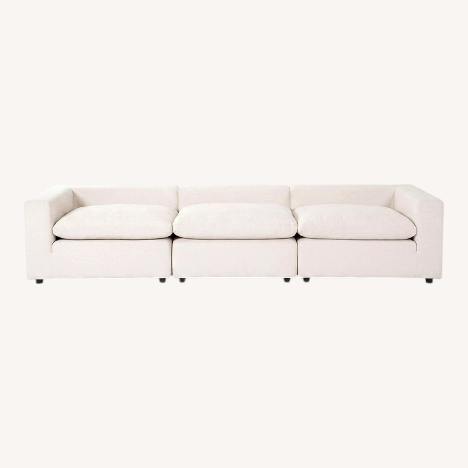 Living Spaces Zone Natural Fabric 3+ Piece Sectional - image-0