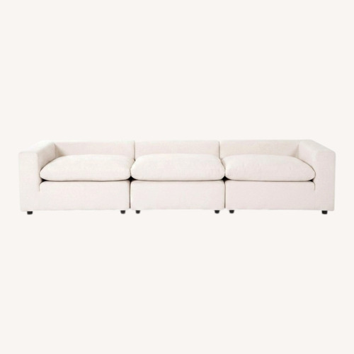 Used Living Spaces Zone Natural Fabric 3+ Piece Sectional for sale on AptDeco