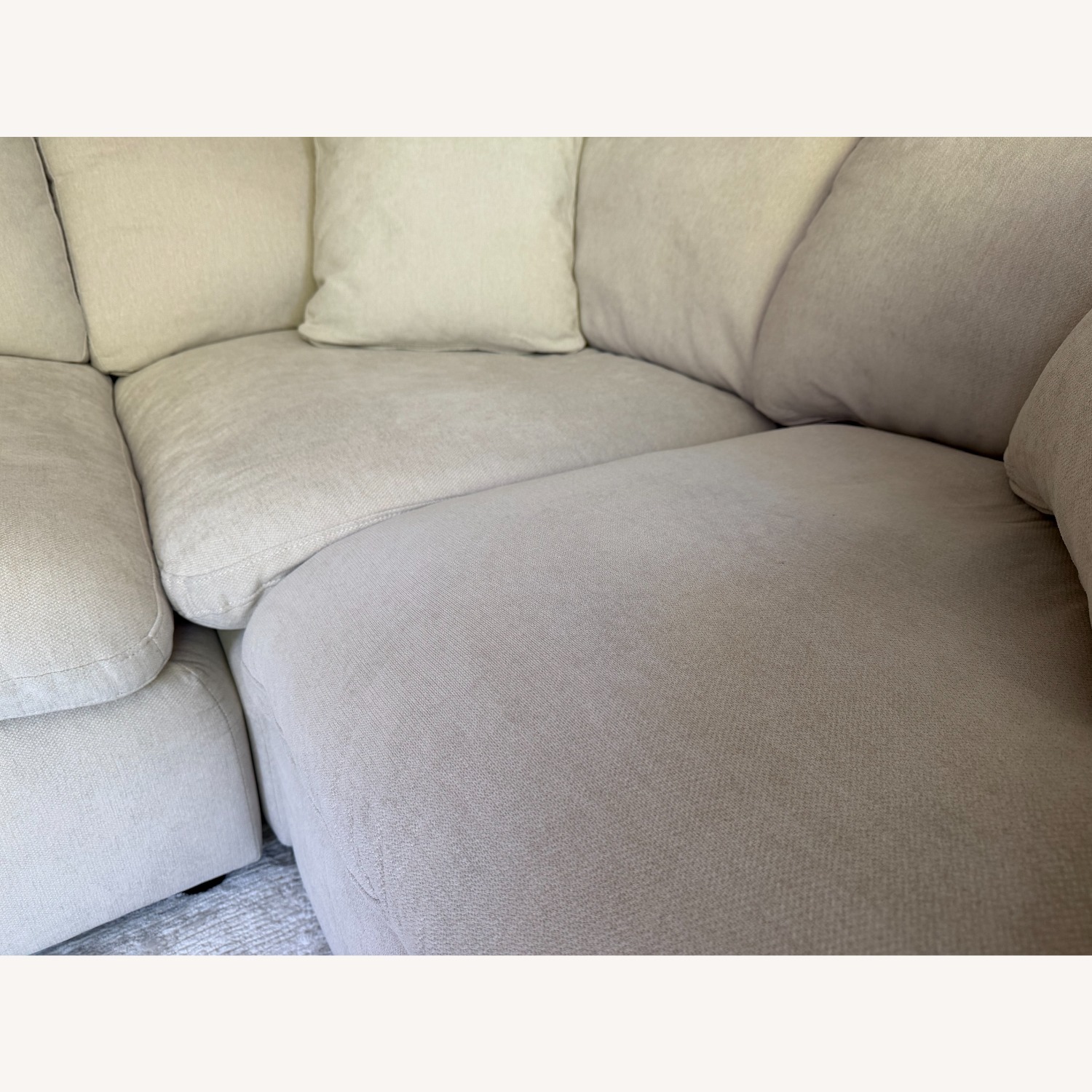 Living Spaces Zone Natural Fabric 3+ Piece Sectional - image-5