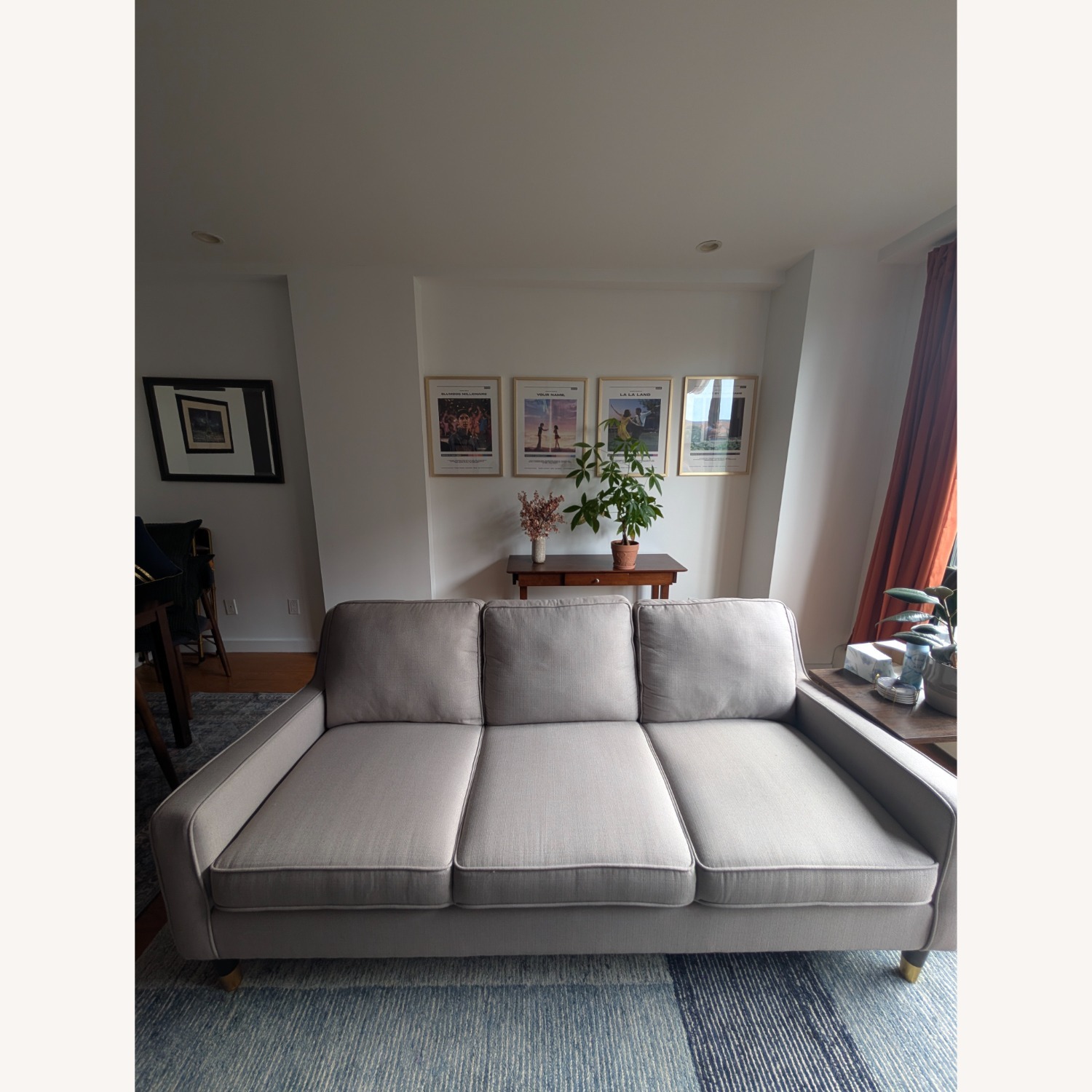 Mellow Natural Fabric 3 Seater Sofa - image-2
