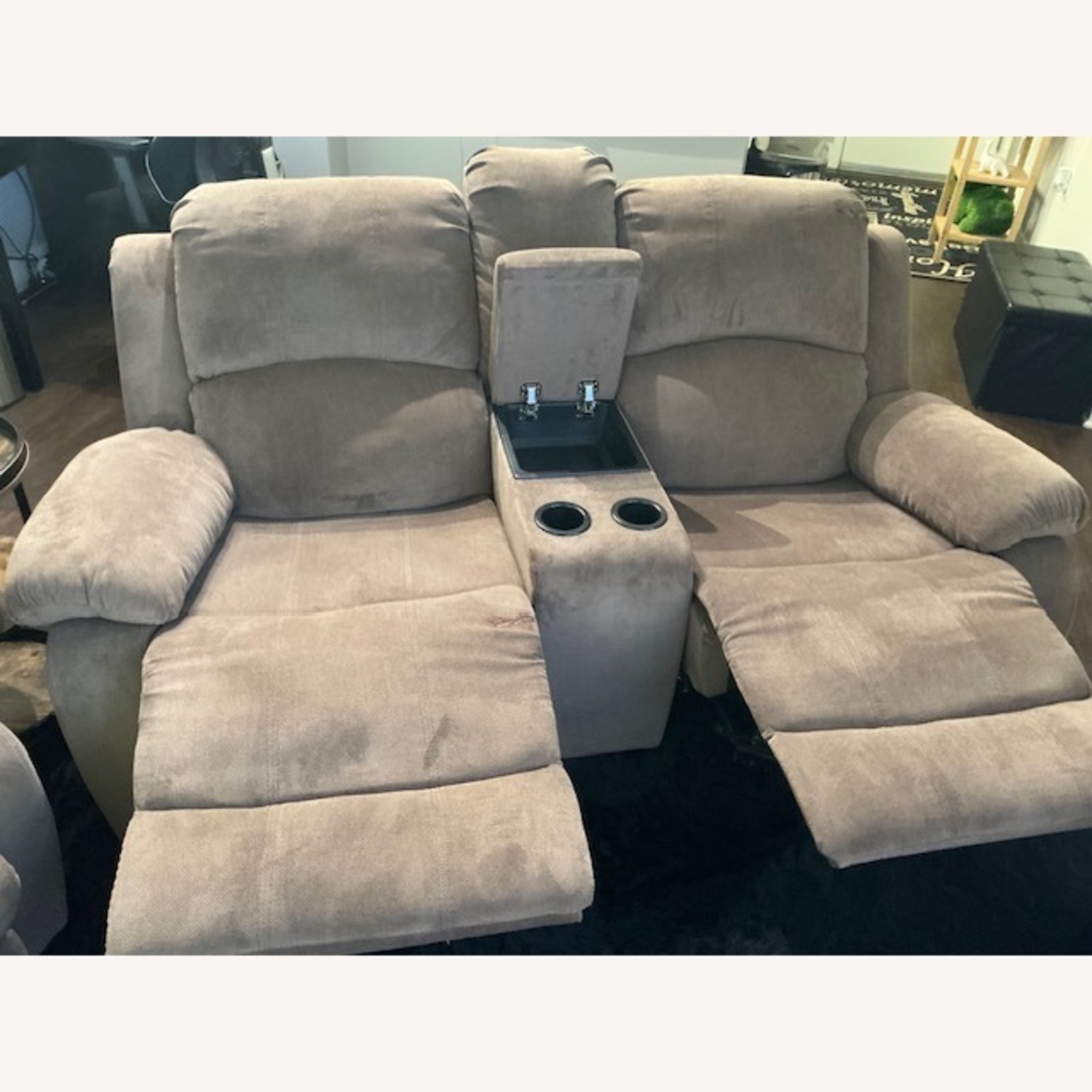 Light Brown Fabric 3+ Piece Sectional - image-6
