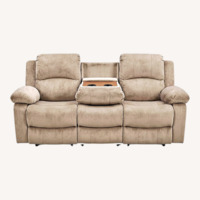 Light Brown Fabric 3+ Piece Sectional