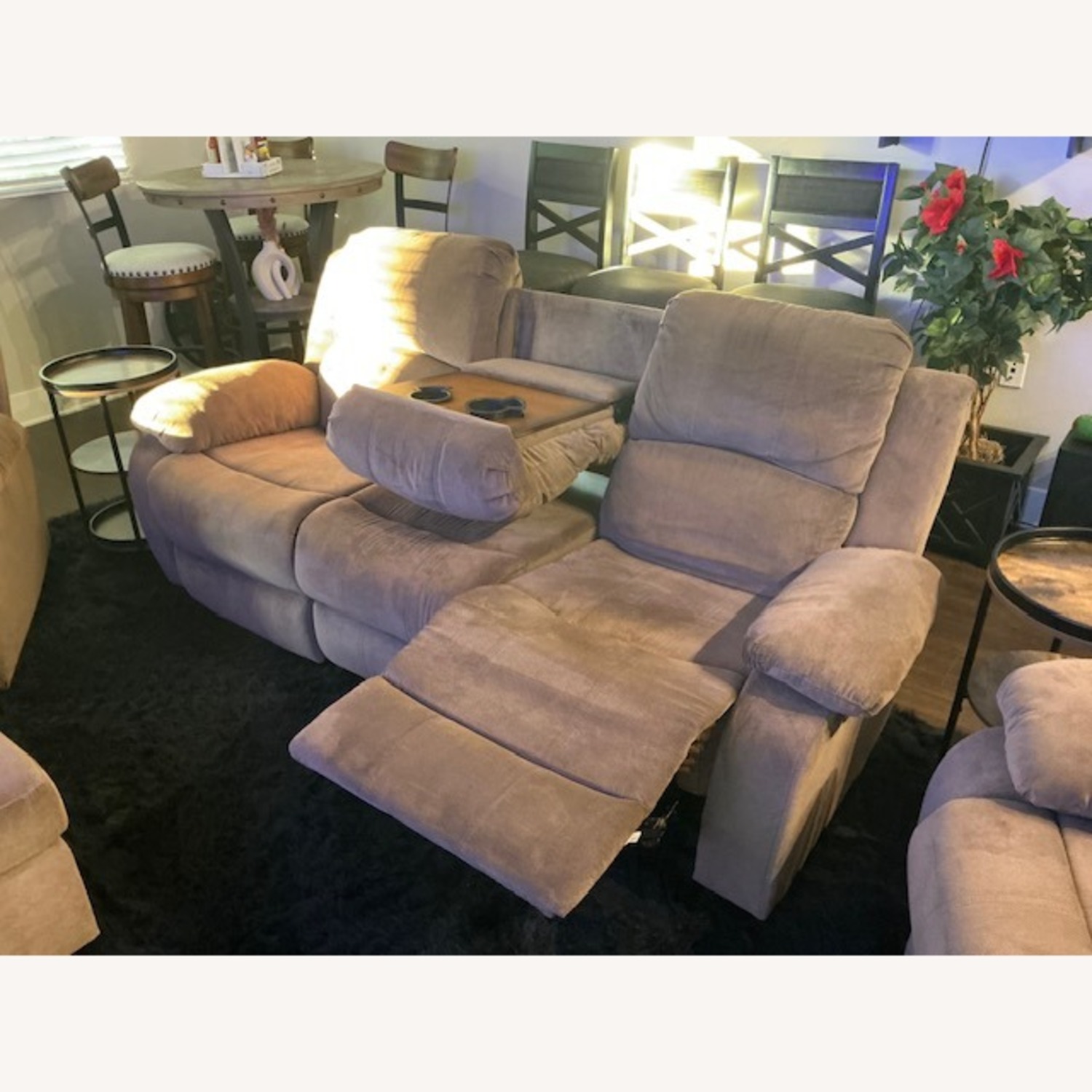 Light Brown Fabric 3+ Piece Sectional - image-7