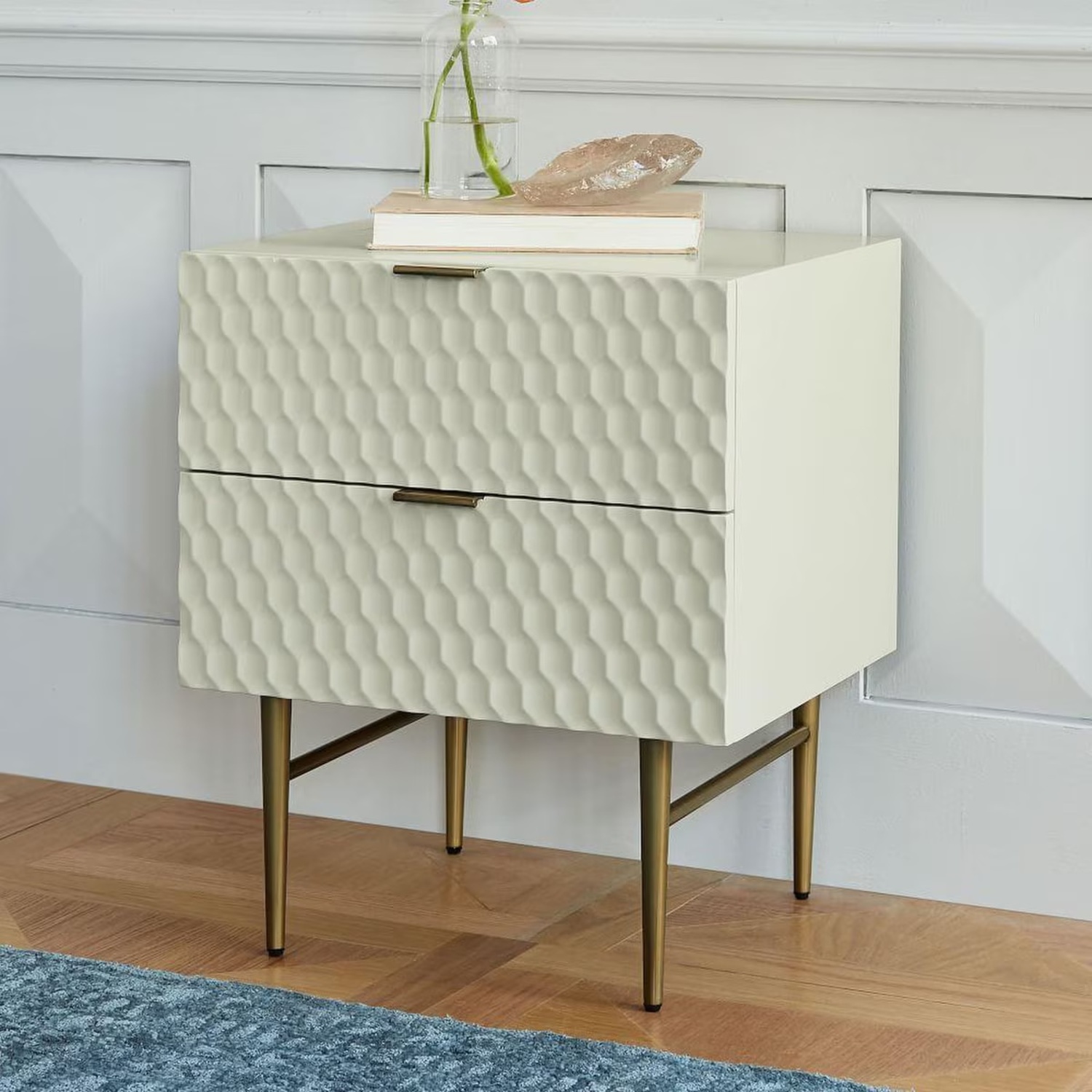 West Elm Audrey Nightstands Pair in Parchment - image-7