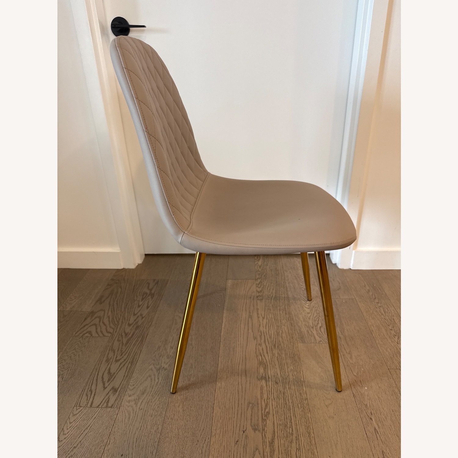Wayfair Dining Table Leather Faux Chairs Set of 4 - image-2