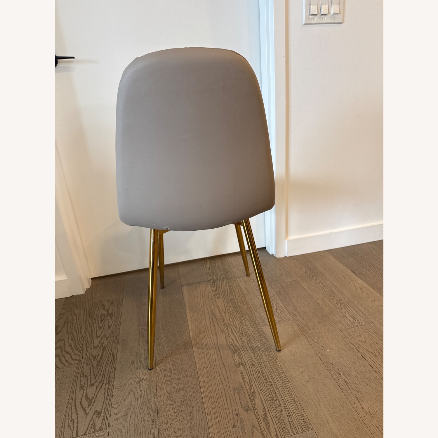 Wayfair Dining Table Leather Faux Chairs Set of 4 - image-3