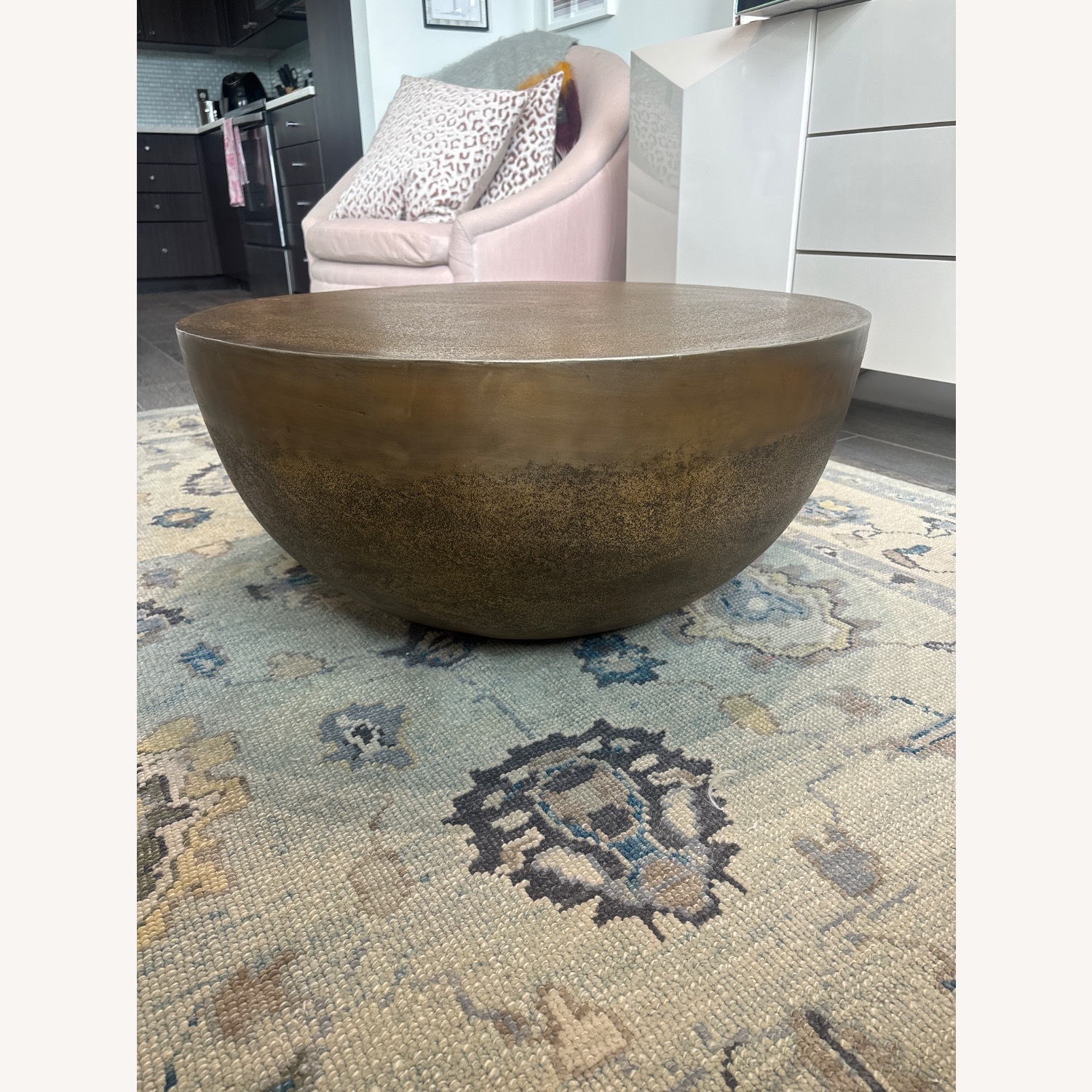Restoration Hardware Teen Gold Metal Coffee Table - image-3