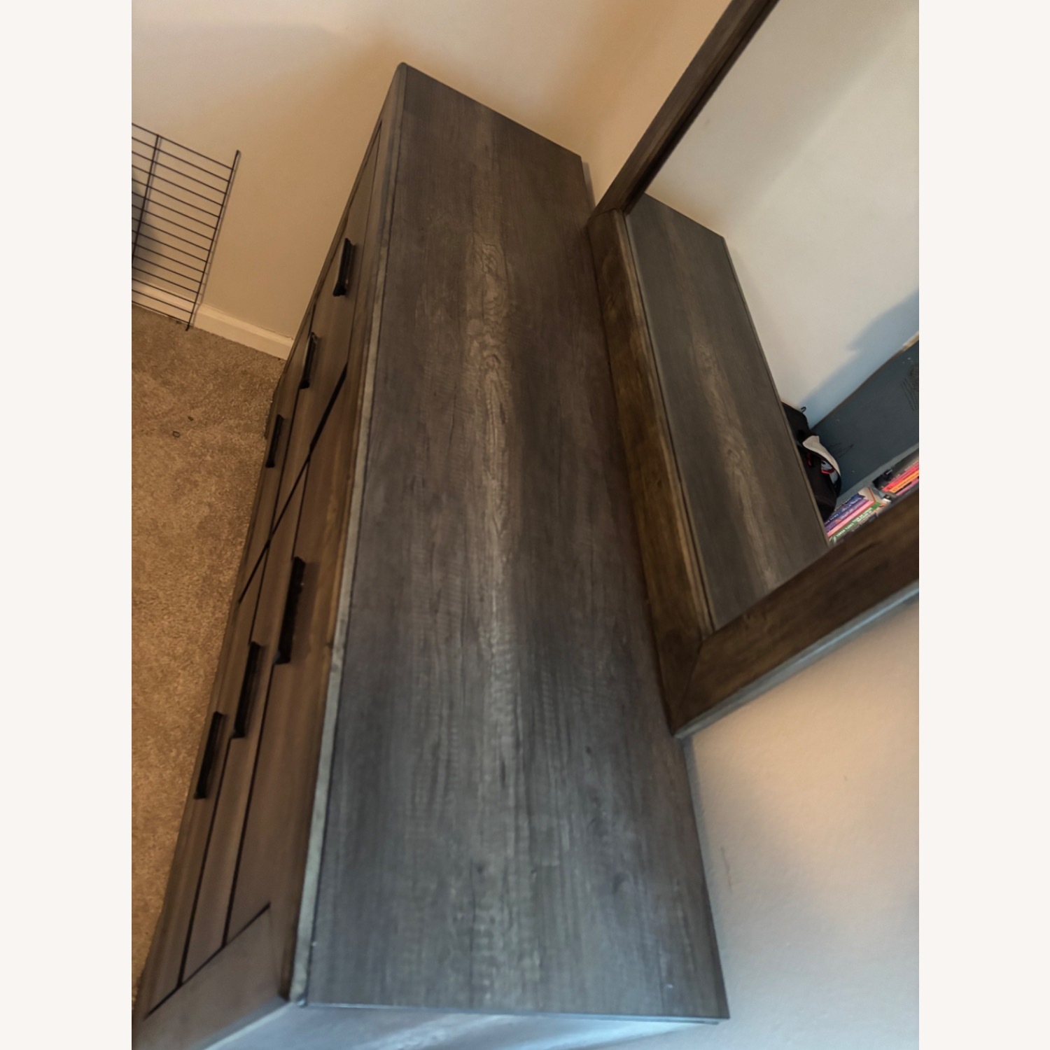 Dark Gray Dresser w Mirror - image-3