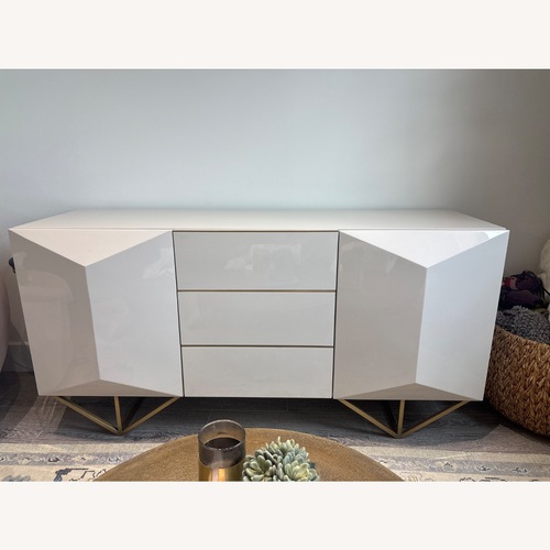 Used West Elm Faceted Lacquer Buffet (65") for sale on AptDeco