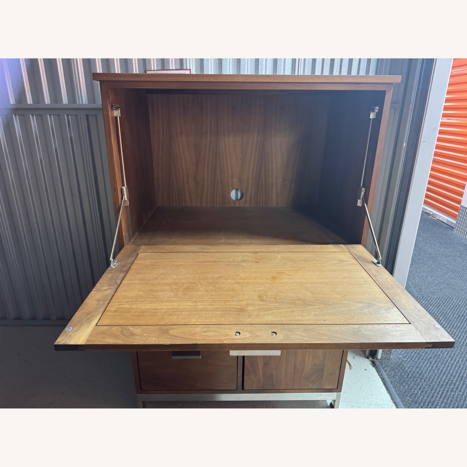 Room & Board Linear Dark Brown Wood Armoire - image-6