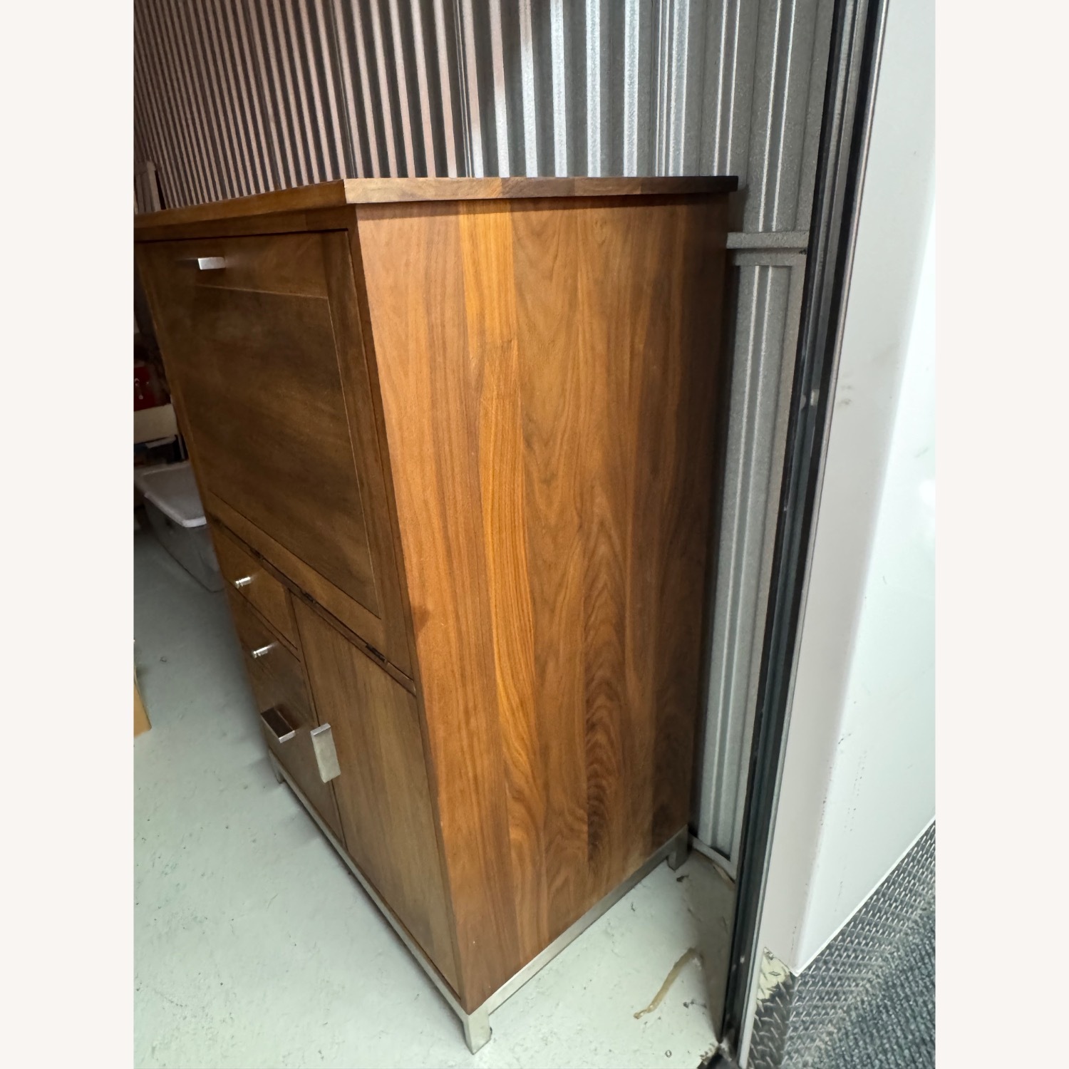Room & Board Linear Dark Brown Wood Armoire - image-4