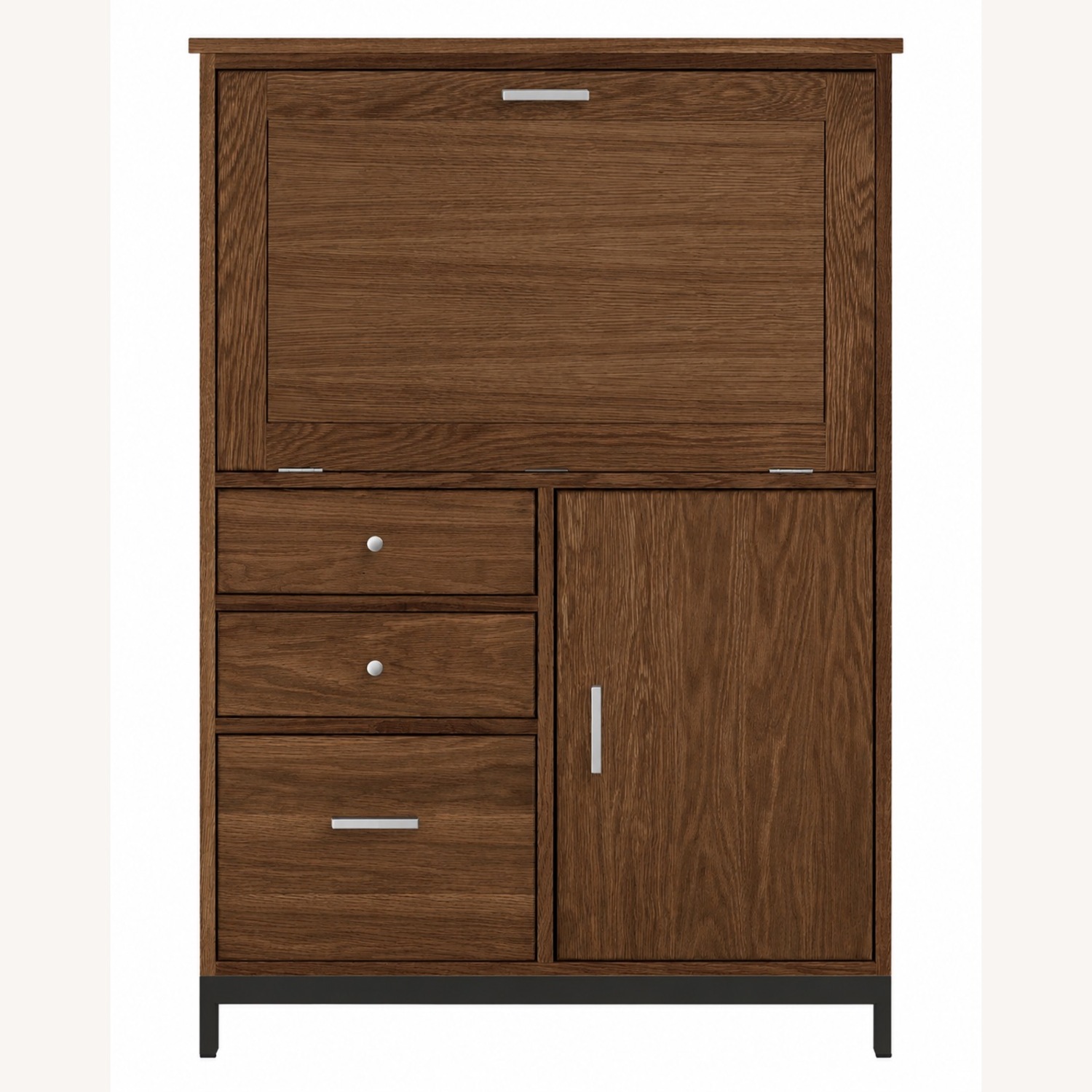 Room & Board Linear Dark Brown Wood Armoire - image-1