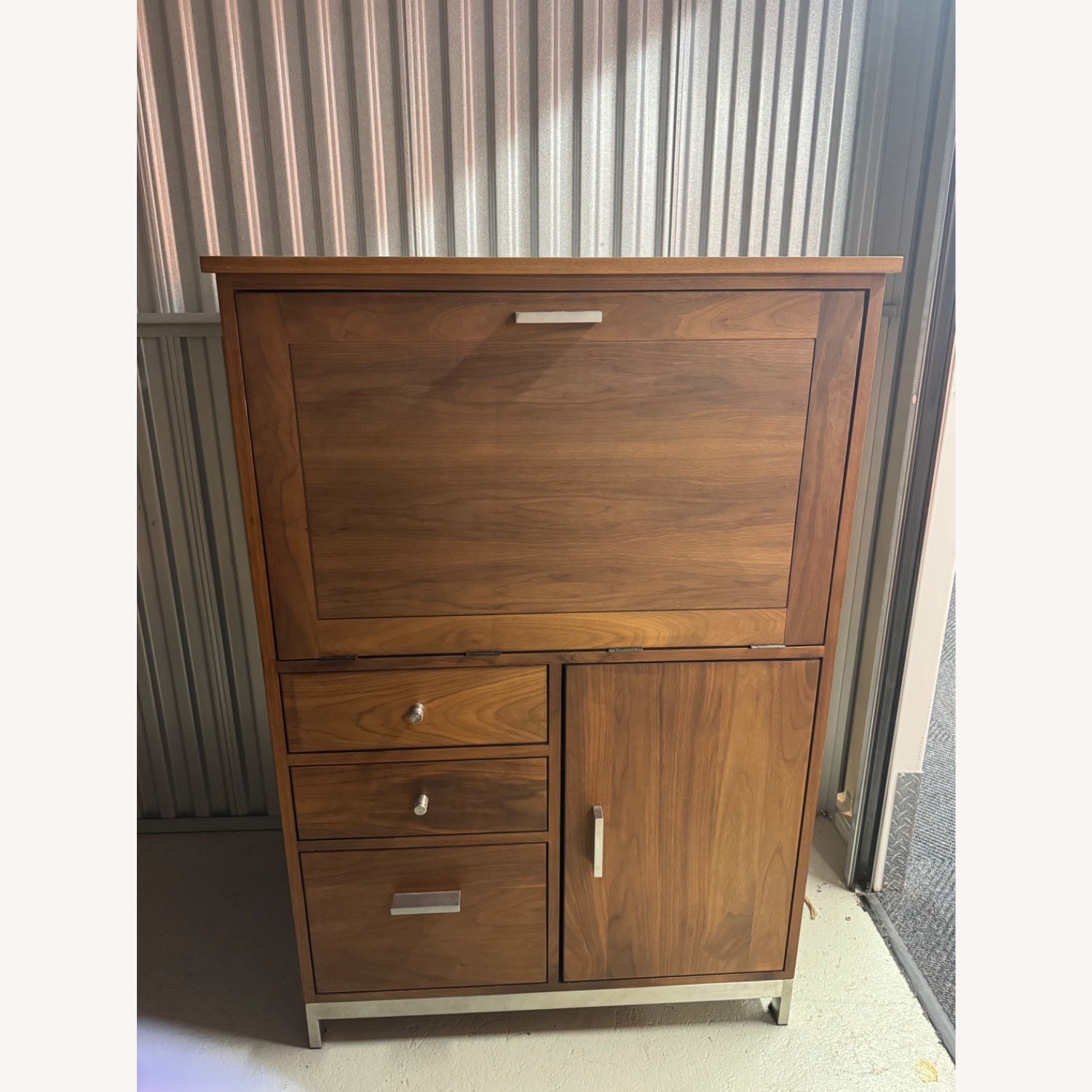 Room & Board Linear Dark Brown Wood Armoire - image-3