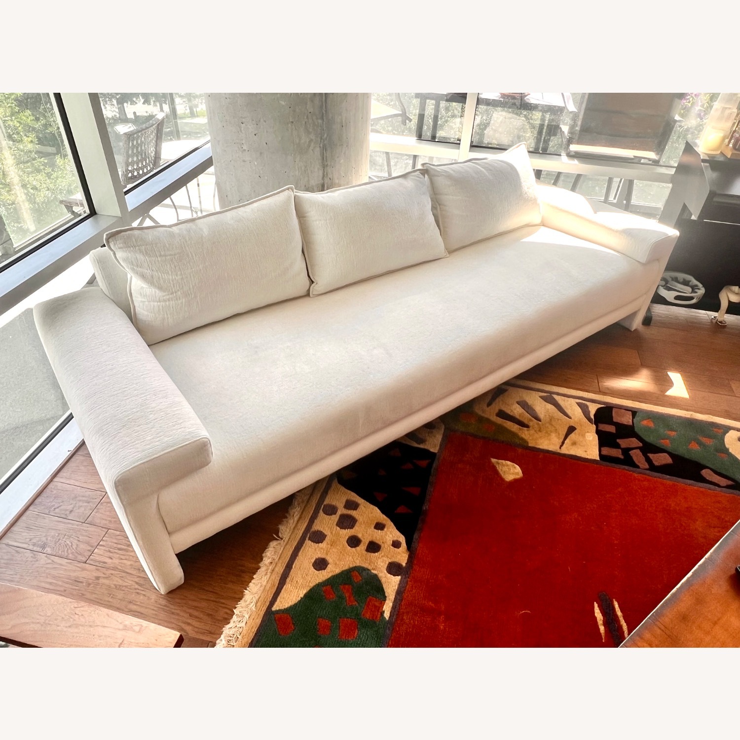 CB2 Camden 101“ White Performance Fabric Sofa - image-2