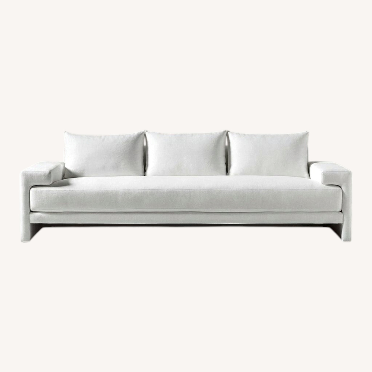 CB2 Camden 101“ White Performance Fabric Sofa - image-0