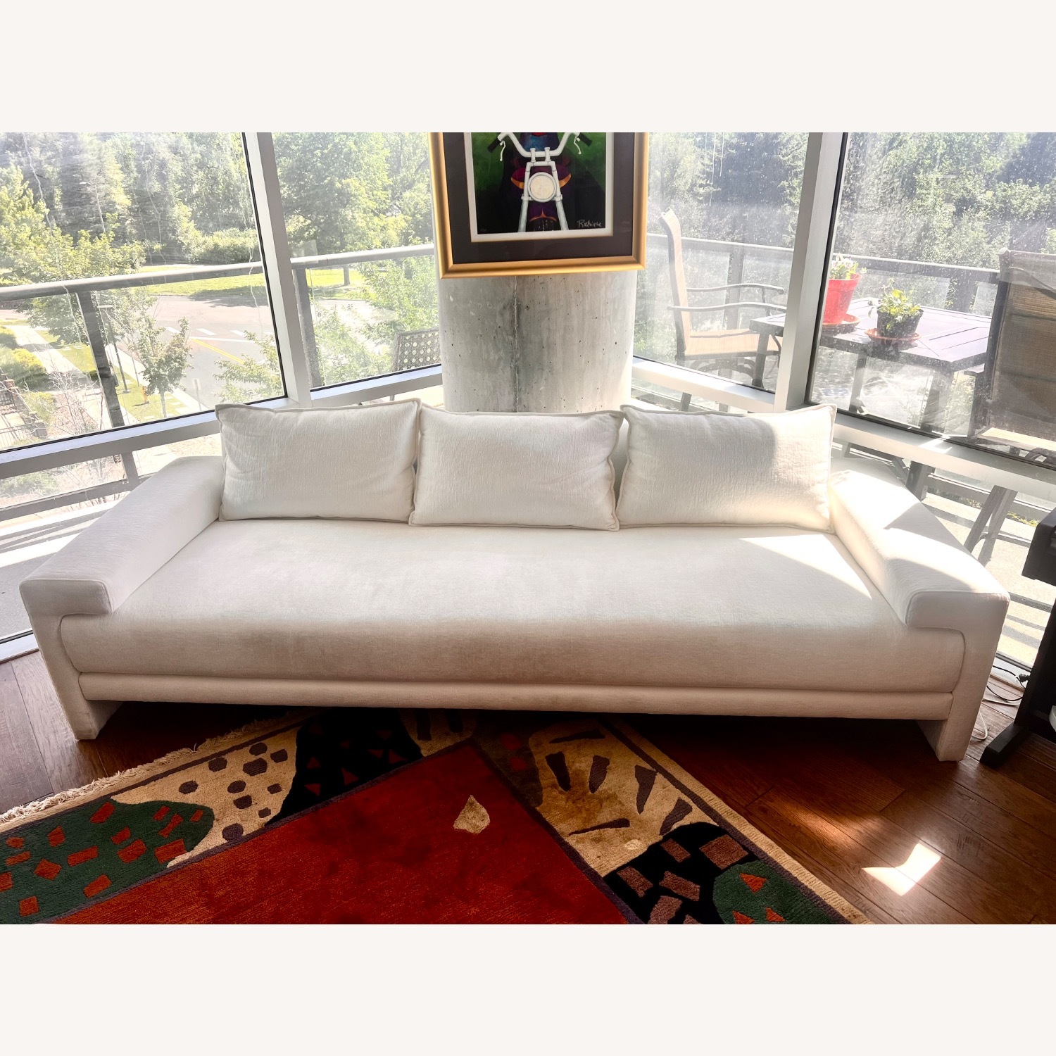 CB2 Camden 101“ White Performance Fabric Sofa - image-1