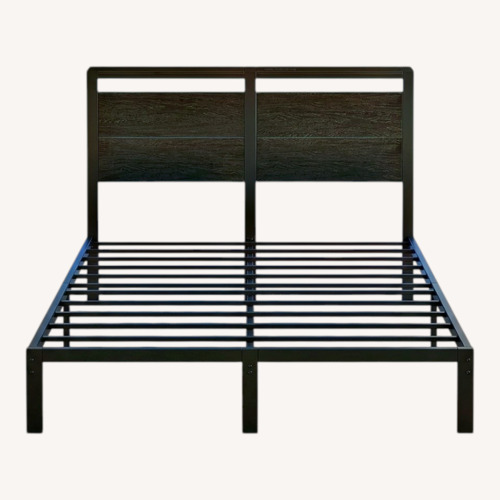Used Amazon Dark Brown Wood Full Bed for sale on AptDeco
