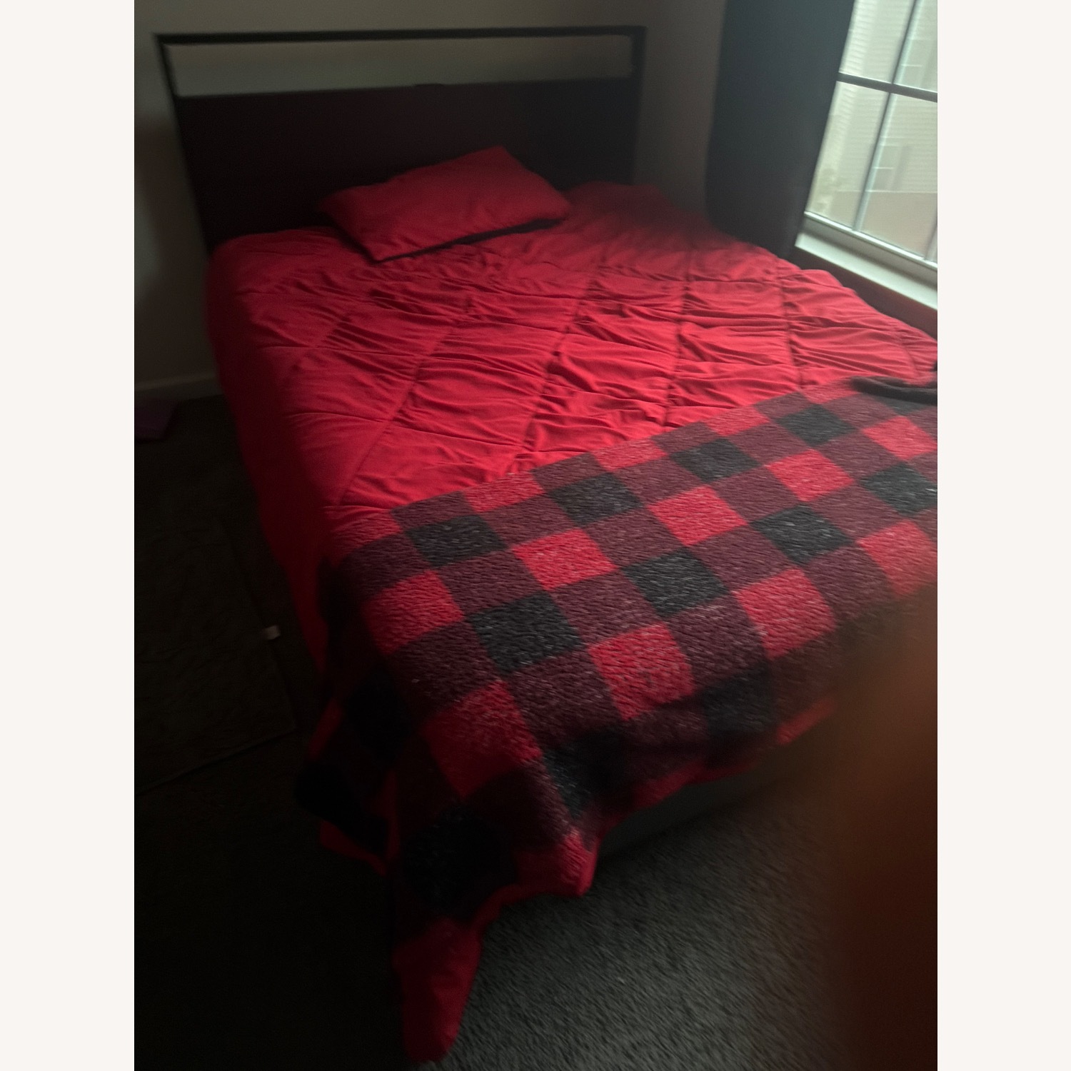 Amazon Dark Brown Wood Full Bed - image-2