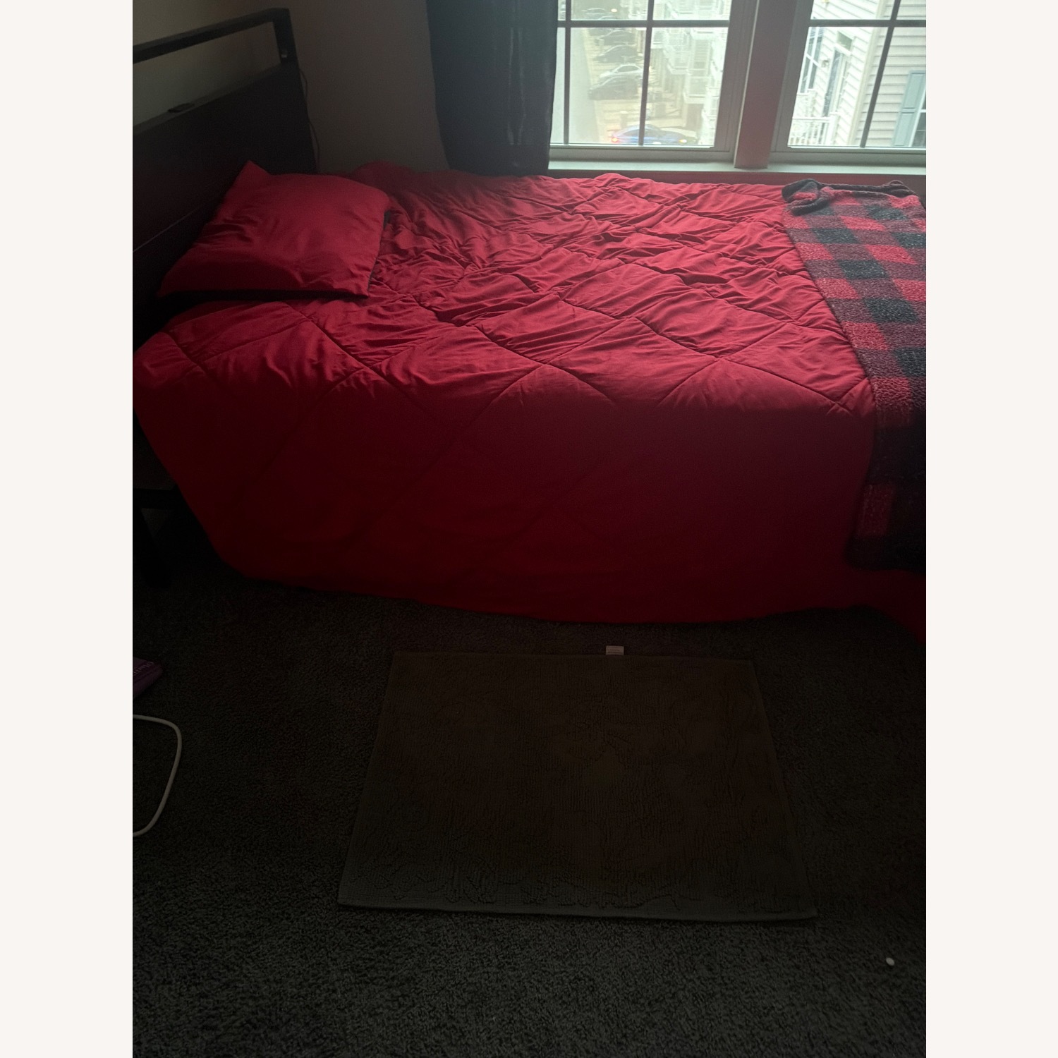 Amazon Dark Brown Wood Full Bed - image-3
