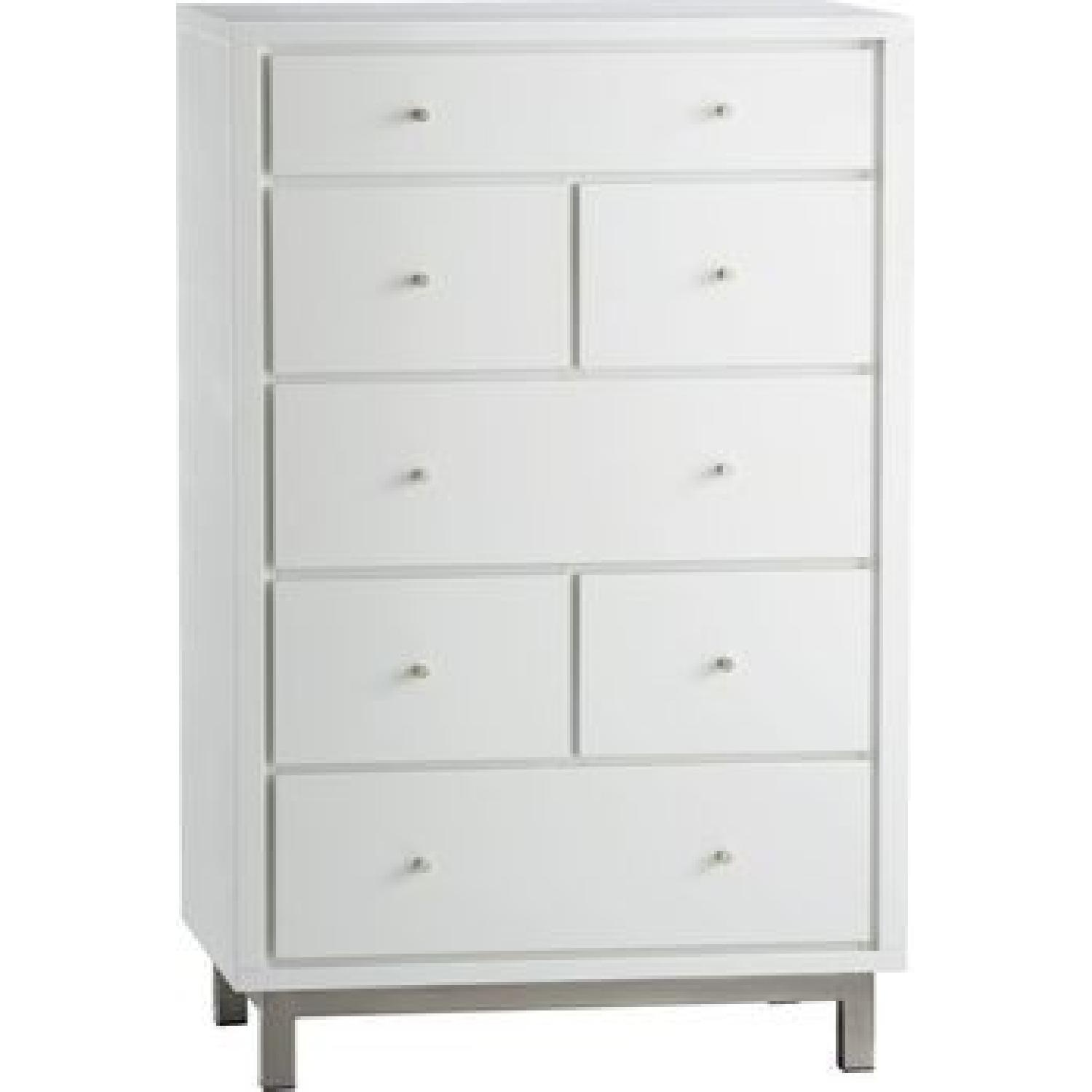 Crate & Barrel Cubix White Lacquer Dresser - image-5
