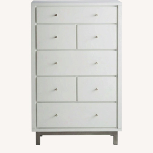Used Crate & Barrel Cubix White Lacquer Dresser for sale on AptDeco
