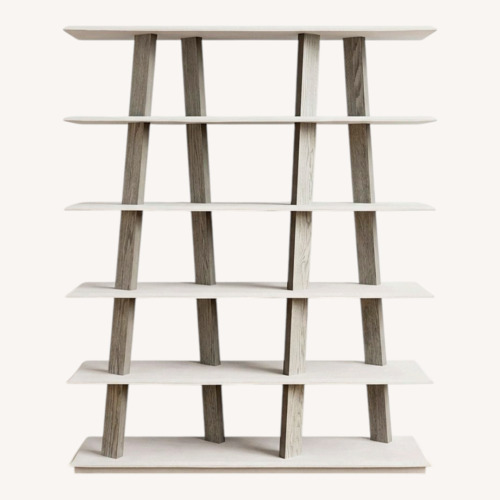Used Safavieh Light Gray Velvet Bookcase for sale on AptDeco