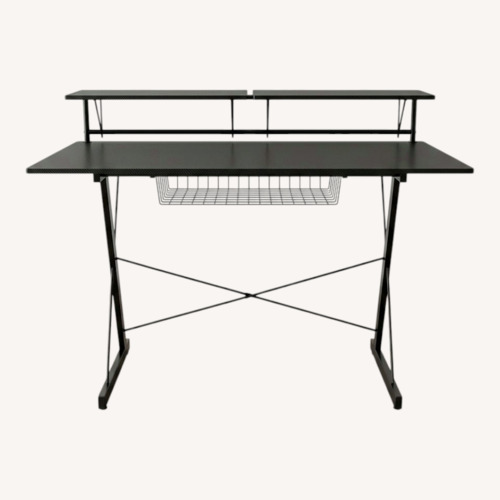Used Black Wood Desk for sale on AptDeco