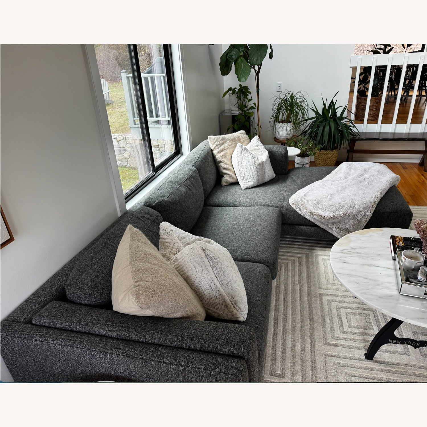 Room & Board Dark Gray Boucle 3+ Piece Sectional - image-2