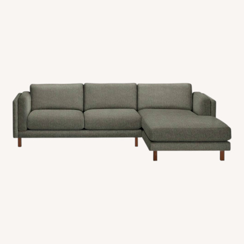 Used Room & Board Dark Gray Boucle 3+ Piece Sectional for sale on AptDeco