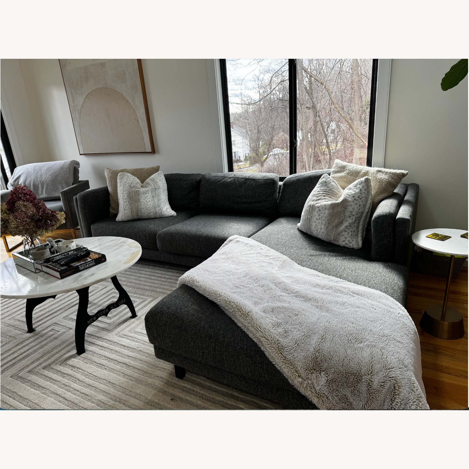 Room & Board Dark Gray Boucle 3+ Piece Sectional - image-4