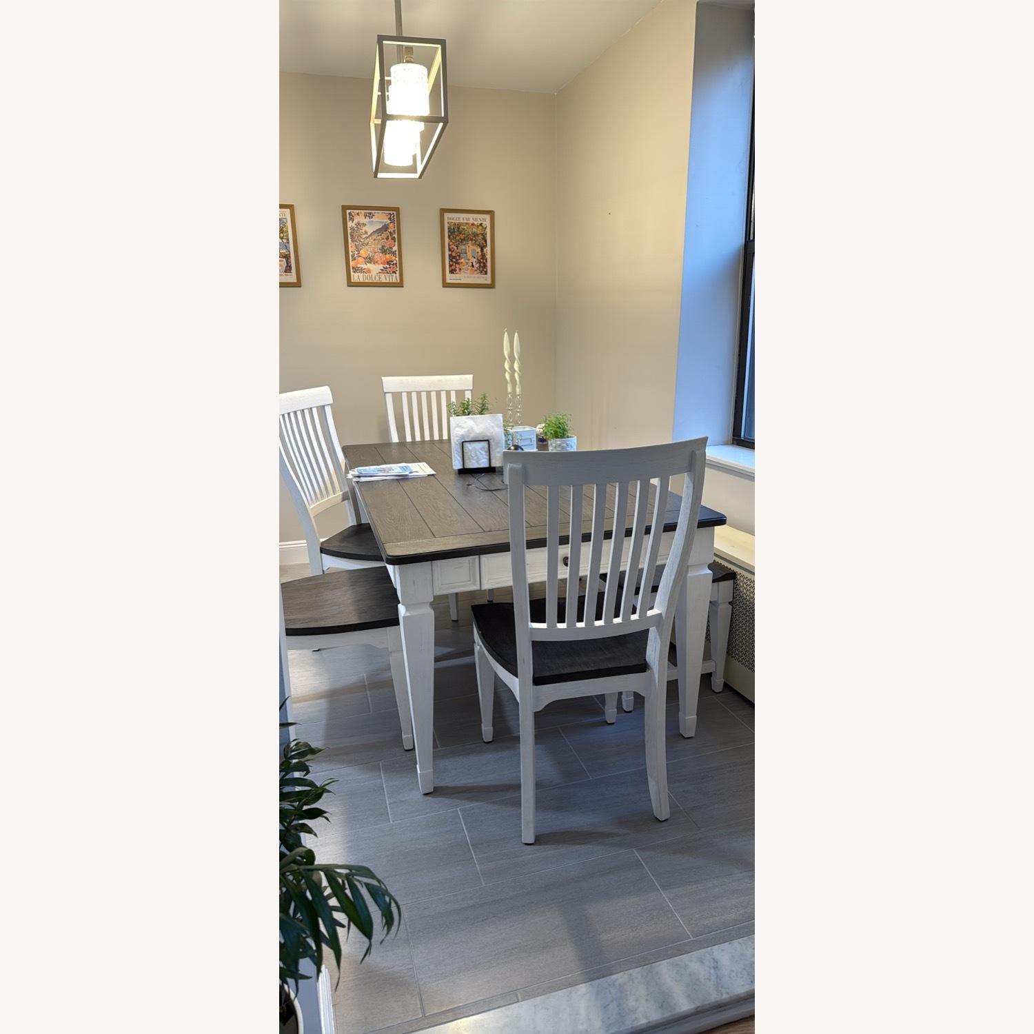 Raymour & Flanigan Shelby White Wood Dining Set - image-7