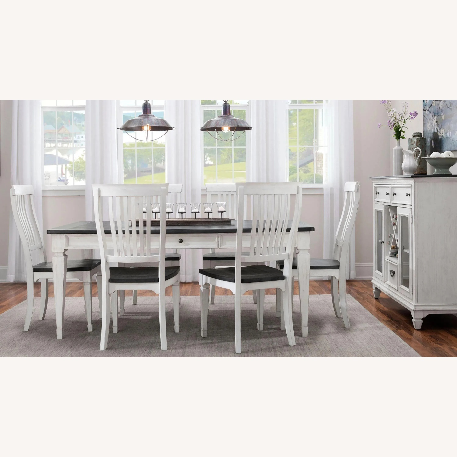 Raymour & Flanigan Shelby White Wood Dining Set - image-8