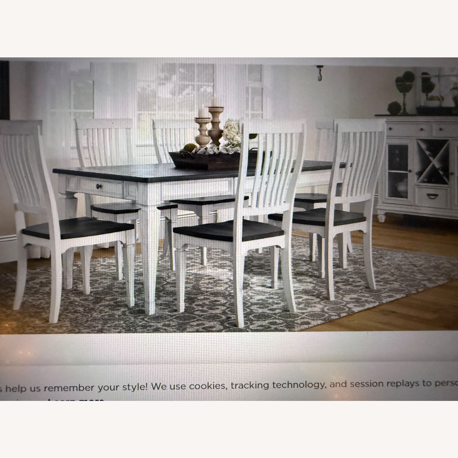 Raymour & Flanigan Shelby White Wood Dining Set - image-1