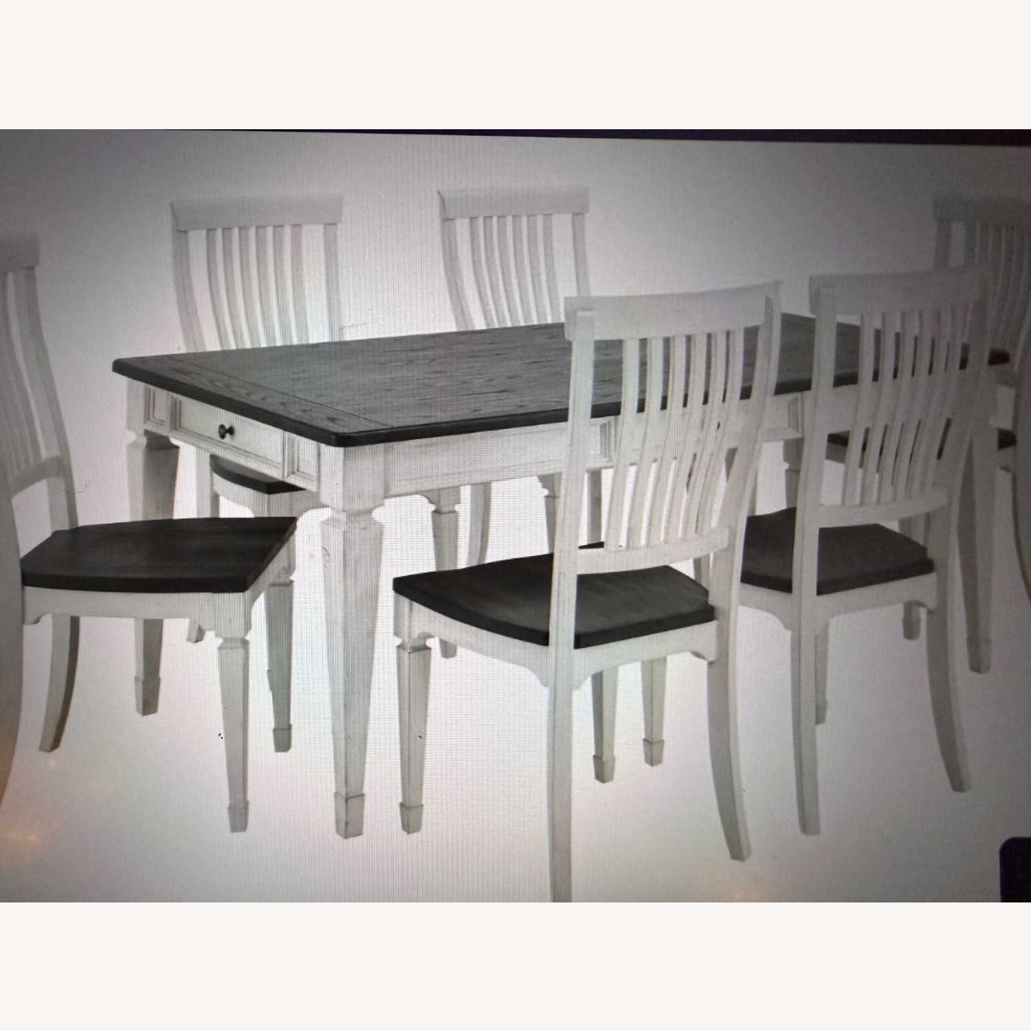 Raymour & Flanigan Shelby White Wood Dining Set - image-3