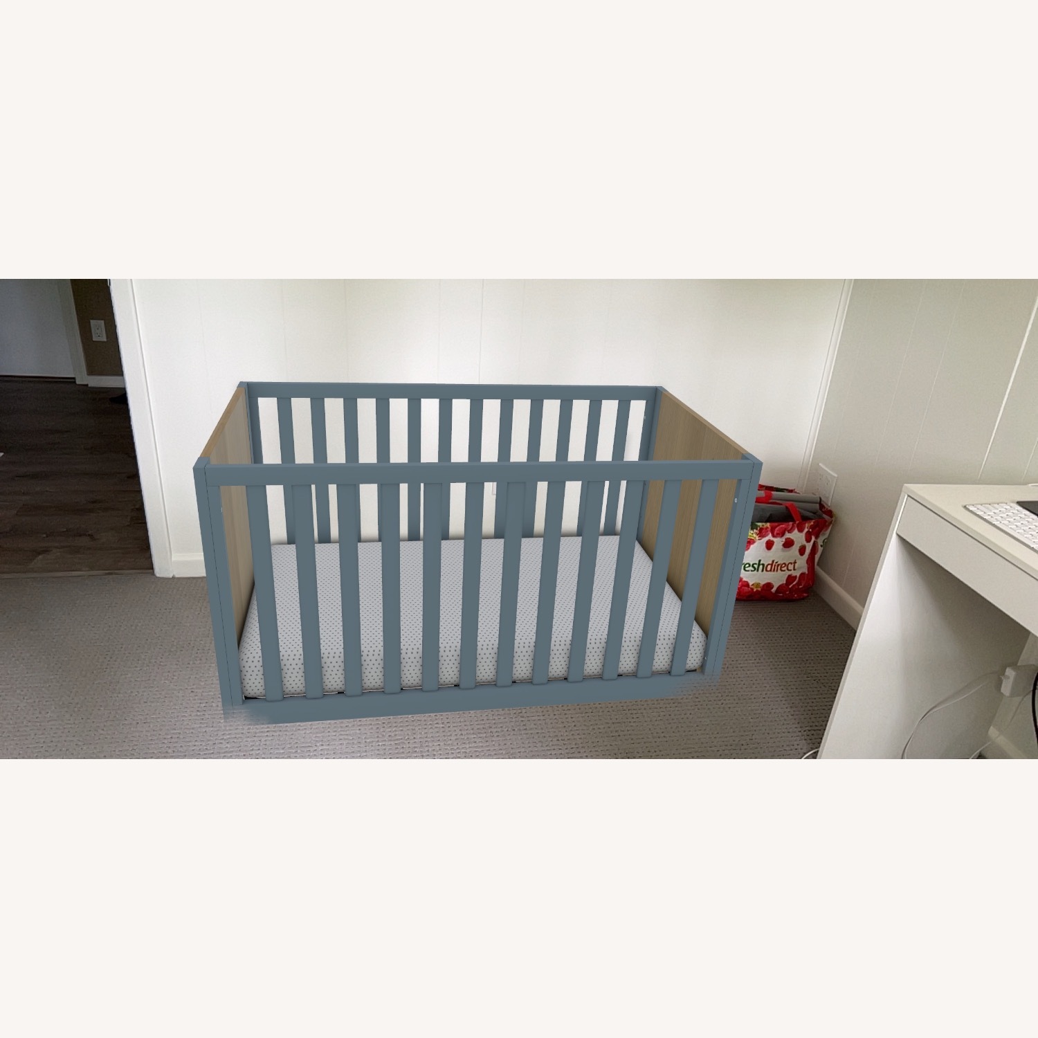 Crate & Kids Opie Green Wood Crib - image-3