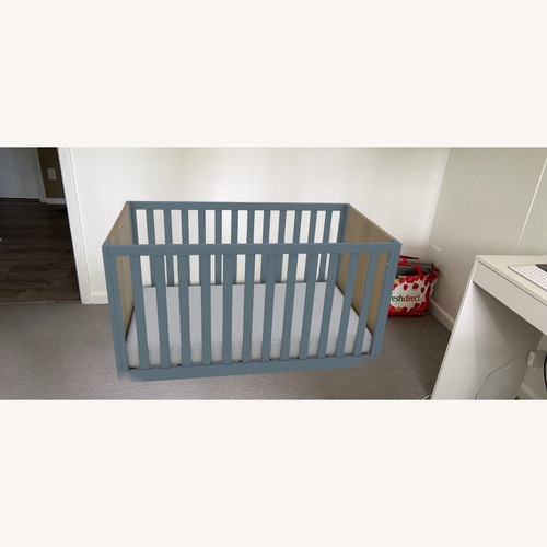 Used Crate & Kids Opie Green Wood Crib for sale on AptDeco