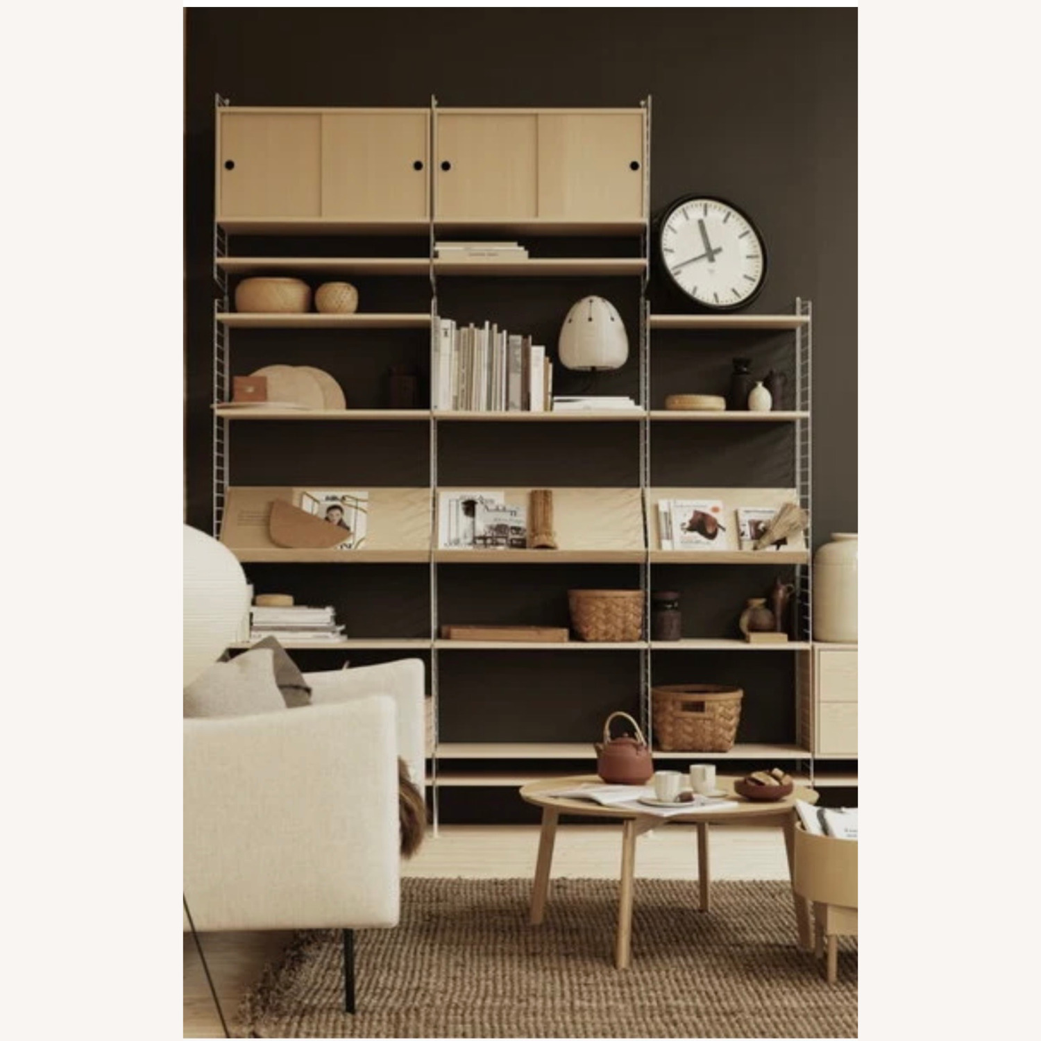 String Furniture Natural Wood Wall Unit - image-3