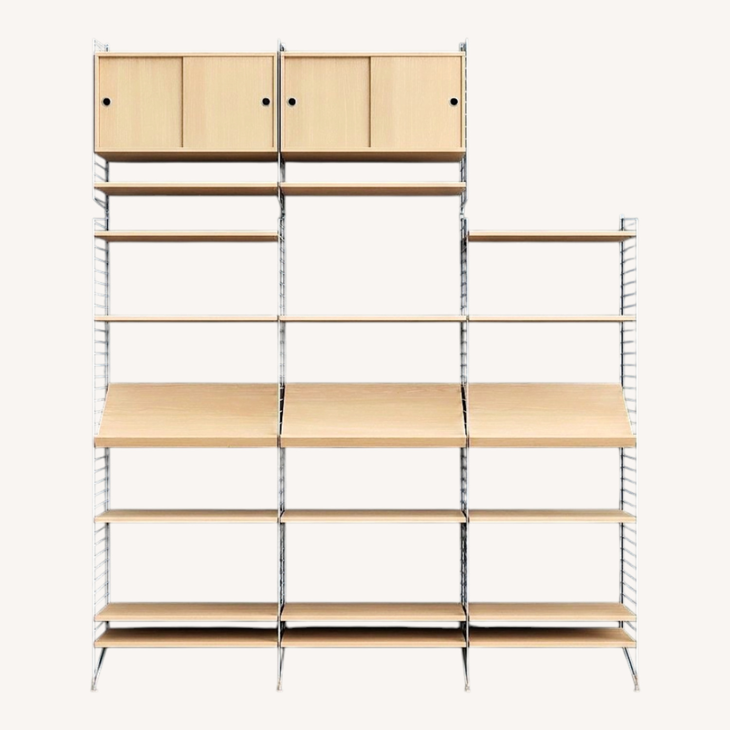 String Furniture Natural Wood Wall Unit - image-0