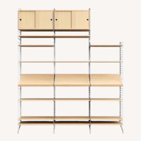 String Furniture Natural Wood Wall Unit