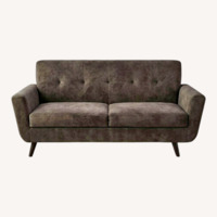Vintage/Antique Dark Brown Velvet Loveseat