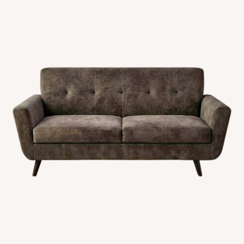 Used Vintage/Antique Dark Brown Velvet Loveseat for sale on AptDeco