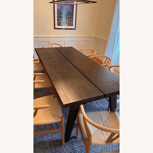 Used Article Madera Dark Brown Wood Dining Table for sale on AptDeco