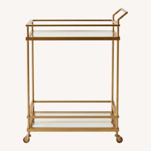 Used Gold Metal Bar Cart for sale on AptDeco