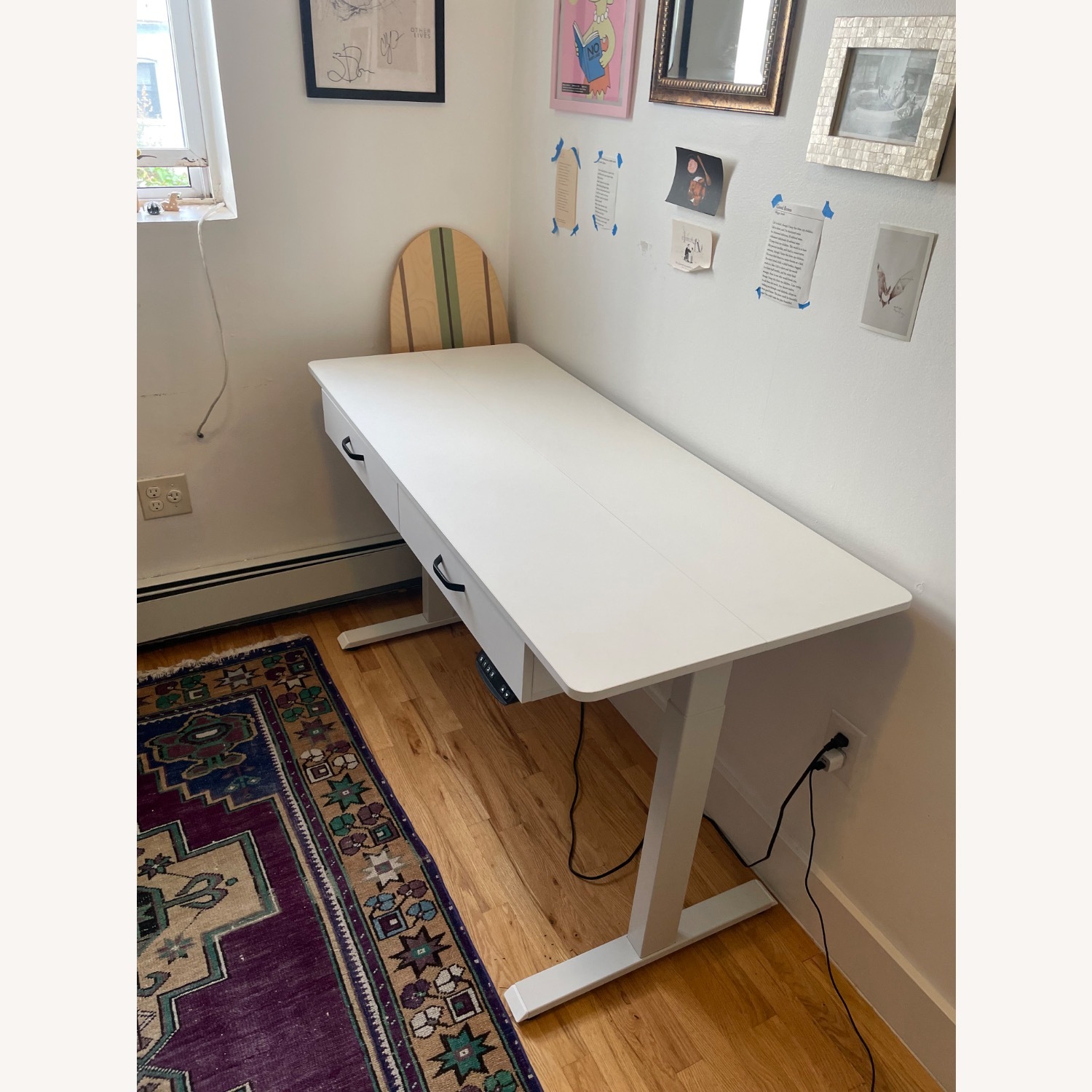 Bed Bath & Beyond White Electonic Standing Desk - image-2